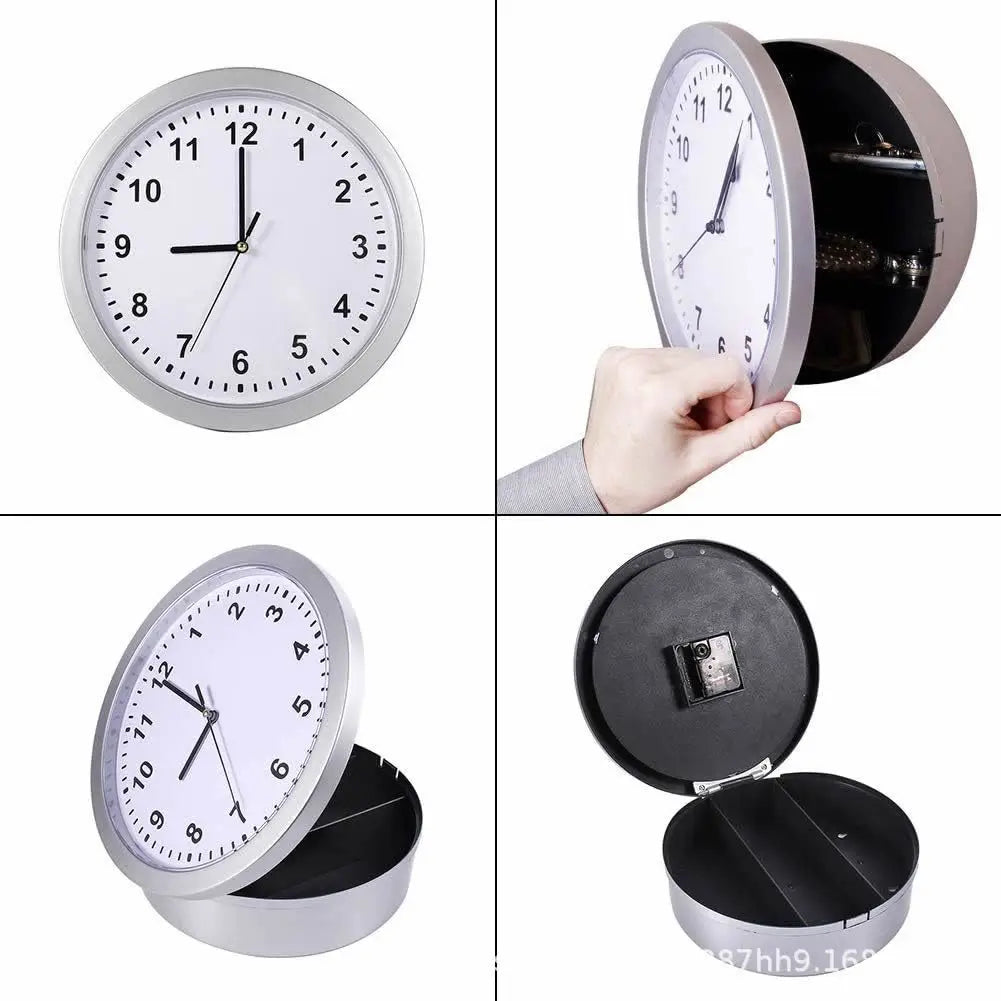 Horloge murale secrète avec compartiment caché