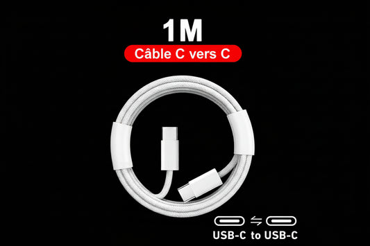Cable Chargeur rapide USB Type-C 40 W INDETECTABLE